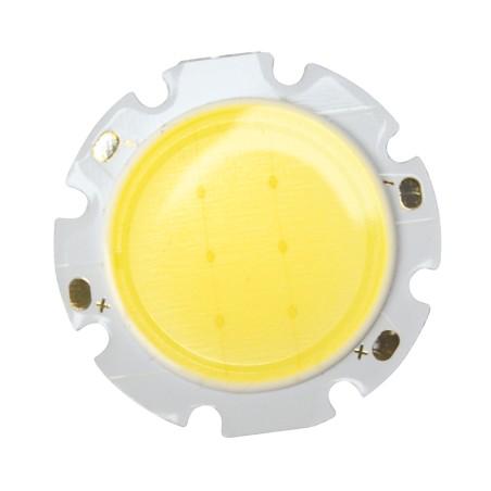 FULLWAT - COB-3W-6K0-D28. Diode LED Blanc froid / 5800 ~ 6200K type "COB circulaire". 10Vdc / 0,300A