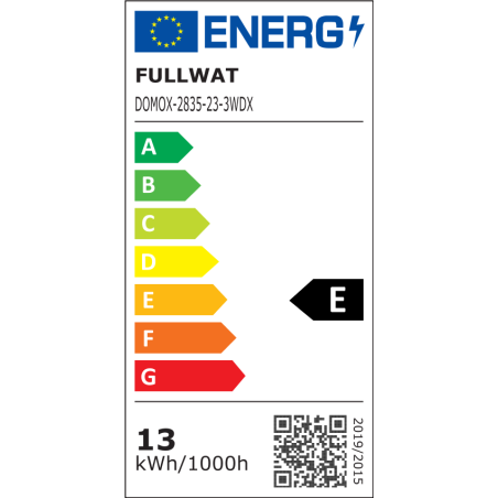 FULLWAT - DOMOX-2835-23-3WDX. Ruban led standard. 2300K - Blanc extra chaud - 24Vdc - 1405 Lm/m - IP65