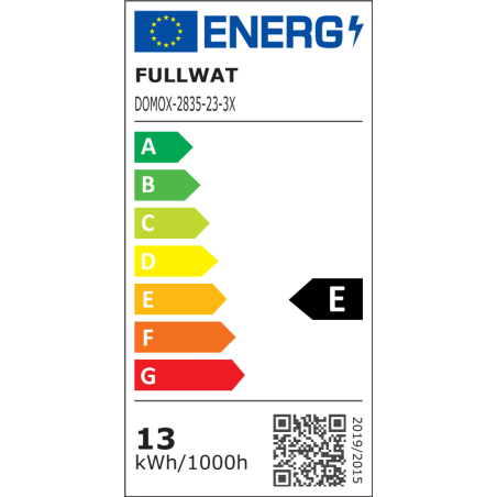 FULLWAT - DOMOX-2835-23-3X. Ruban led standard. 2300K - Blanc extra chaud - 24Vdc - 1405 Lm/m - IP20