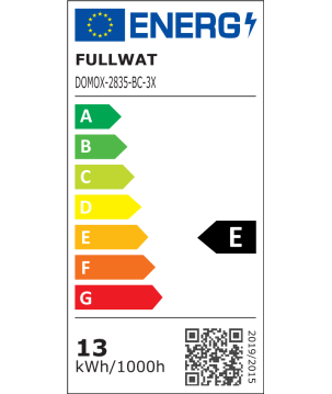 FULLWAT -  DOMOX-2835-BC-3X/25. Fita LED  normal. Branco quente- 3000K- 24Vdc- 1455 Lm/m- IP20