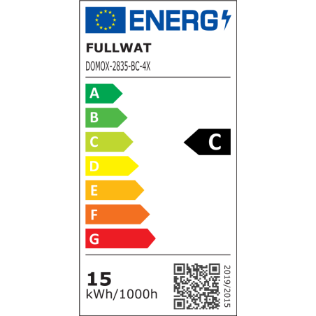 FULLWAT -  DOMOX-2835-BC-4X25. Fita LED  normal. Branco quente- 3000K- 24Vdc- 2274 Lm/m- IP20