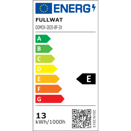 FULLWAT -  DOMOX-2835-BF-3X. Fita LED  normal. Branco frio- 6500K- 24Vdc- 1600 Lm/m- IP20