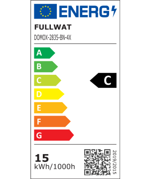 FULLWAT -  DOMOX-2835-BN-4X25. Fita LED  normal. Branco natural- 4000K- 24Vdc- 2411 Lm/m- IP20