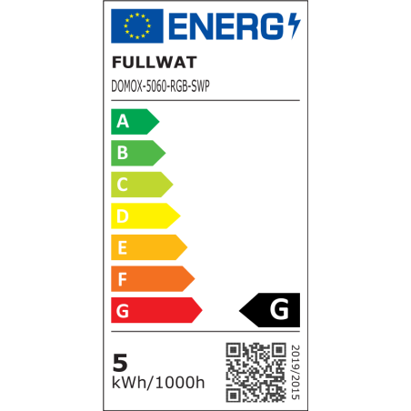 FULLWAT -  DOMOX-5060-RGB-SWP. Fita LED  normal. RGB- 12Vdc- 190 Lm/m- IP54