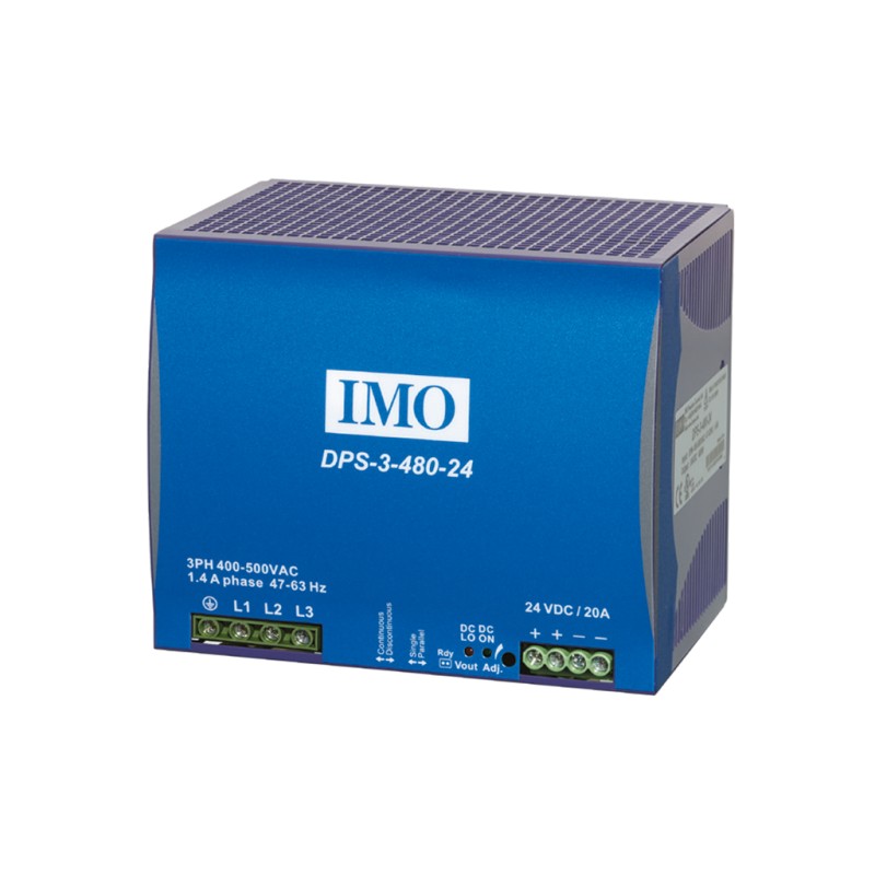 IMO - DPS-3-480-24VDC.  Alimentatore a commutazione 480W. 340 ~ 575 Vac - 24Vdc / 20A