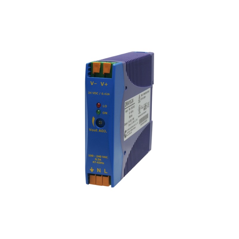 FULLWAT - DRA10-24.  Alimentatore a commutazione 10W. 90 ~ 265  Vac - 24Vdc / 0,42A