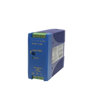 FULLWAT - DRAN30-24A.  Fonte de alimentação industrial de  30W. 85 ~ 264  Vac  - 24Vdc  / 1,25A