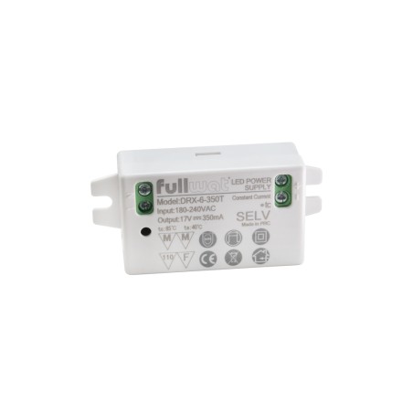 FULLWAT - DRX-6-350T.  Fonte de alimentação industrial de  6W. 180 ~ 264  Vac  - 12 ~ 17Vdc  / 0,35A