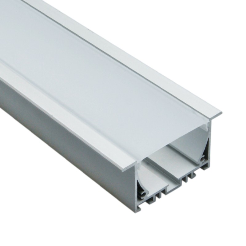 FULLWAT - ECOXG-50E-2. Aluminum profile  for recessed mounting. Anodized.  2000mm