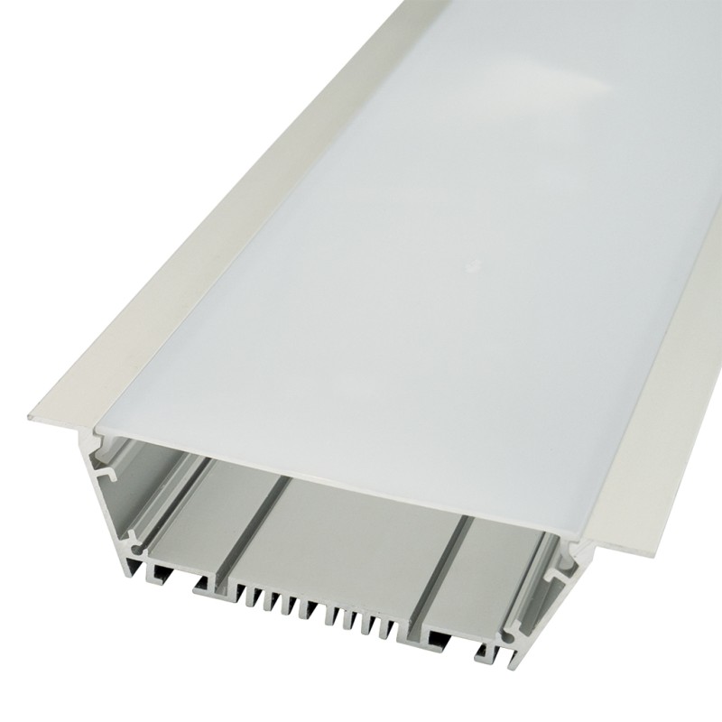 FULLWAT - ECOXM-100E-2D.  Profil encastrable en aluminium  anodisé - 2000mm - IP40