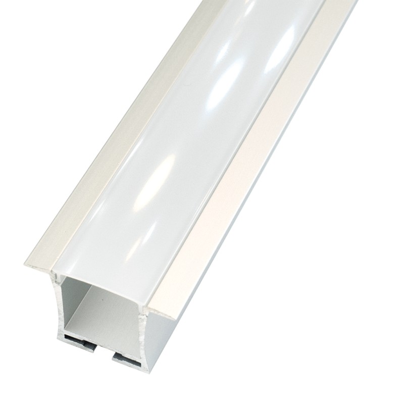 FULLWAT - ECOXM-27E-2D. Perfil de aluminio empotrable anodizado - 2000mm - IP40