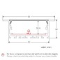 FULLWAT - ECOXM-70E-2D. Perfil de aluminio empotrable anodizado - 2000mm - IP40