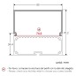 FULLWAT - ECOXM-80S-2D.  Perfil de alumínio de superfície | suspenso anodizado - 2000mm - IP40