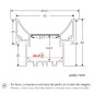 FULLWAT - ECOXM-SPOT1E-2D.  Perfil de alumínio de embutir anodizado - 2000mm - IP40