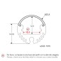 FULLWAT - ECOXM-TB2-2D. Perfil de aluminio cilíndrico anodizado - 2000mm - IP40
