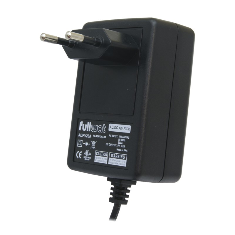 FULLWAT - FU-ADPV26A-9. Adaptador de tensión AC/DC de 20W. 9 Vdc / 2,2A