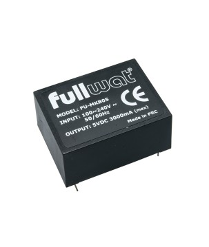 FULLWAT - FU-MKB05.  Fonte de alimentação industrial de  15W. 85 ~ 264  Vac  - 5Vdc  / 3A