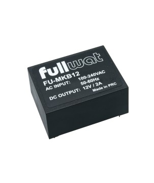 FULLWAT - FU-MKB12.  Fonte de alimentação industrial de  24W. 85 ~ 264  Vac  - 12Vdc  / 2A