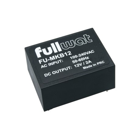 FULLWAT - FU-MKB12.  Fonte de alimentação industrial de  24W. 85 ~ 264  Vac  - 12Vdc  / 2A