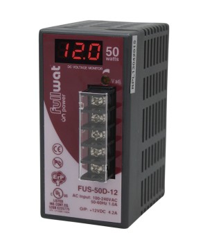 FULLWAT - FUS-100D-12.  Fonte de alimentação industrial de  100W. 90 ~ 132 | 180 ~ 264  Vac  - 12Vdc  / 8,3A