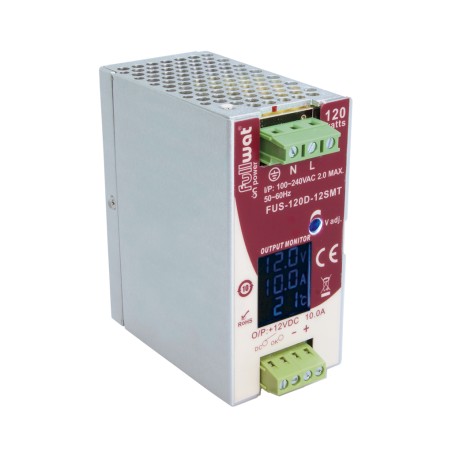 FULLWAT - FUS-120D-12SMT.  Alimentatore a commutazione 120W. 90 ~ 264 Vac - 12Vdc / 10A