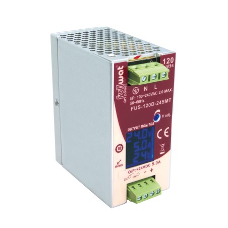 FULLWAT - FUS-120D-24SMT.  Alimentatore a commutazione 120W. 90 ~ 264 Vac - 24Vdc / 5A