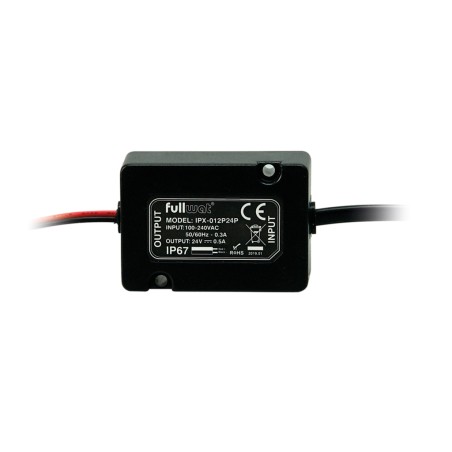 FULLWAT - IPX-012P24P.  Fonte de alimentação industrial de  12W. 90 ~ 264 Vac  - 24Vdc  / 0,5A