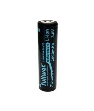 FULLWAT - LIR18650-26-CIT.Rechargeable Battery cylindrical of Li-Ion. 3,6Vdc / 2,600Ah