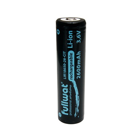 FULLWAT - LIR18650-26-CIT.Rechargeable Battery cylindrical of Li-Ion. 3,6Vdc / 2,600Ah