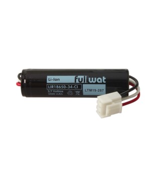 FULLWAT - LIR18650-34-CI.Rechargeable Battery cylindrical of Li-Ion. 3,7Vdc / 3,400Ah