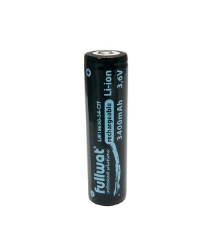 FULLWAT - LIR18650-34-CIT.Rechargeable Battery cylindrical of Li-Ion. 3,7Vdc / 3,400Ah