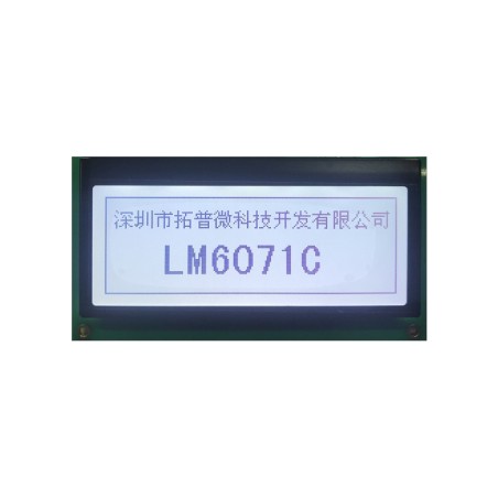 TOPWAY - LM6071CCW. LCD-Anzeige Einfarbkarte. 192 x 64. 3Vdc . Hintergrund Weiß / Zeichen Schwarz