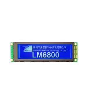 TOPWAY - LM6800AFW-5. LCD-Anzeige Einfarbkarte. 256 x 64. 5Vdc . Hintergrund Blau / Zeichen Weiß