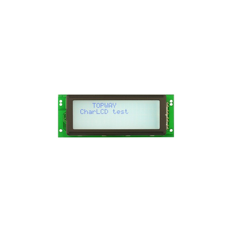 TOPWAY- No. Display LCD Alfanumerico.  4 x 20. 3Vdc . Sfondo Bianco / Carattere Grigio