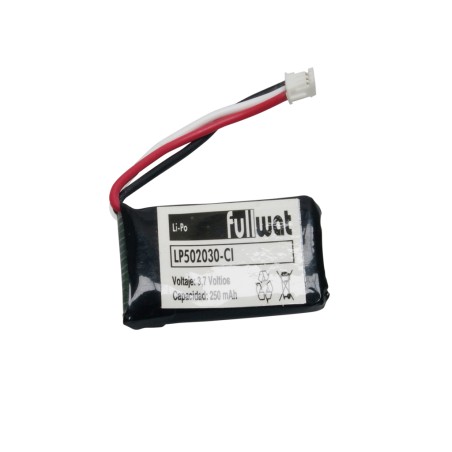 FULLWAT - LP502030-CI. Batterie rechargeable prismatique de Li-Po. 3,7Vdc / 0,25Ah