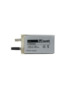 FULLWAT - LP603564. Batterie rechargeable prismatique de Li-Po. 3,7Vdc / 1,30Ah