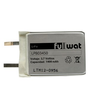 FULLWAT - LP803450. Batería recargable prismática de Li-Po. 3,7Vdc / 1,400Ah