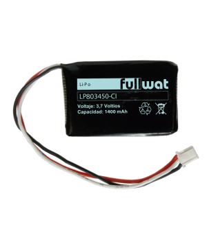 FULLWAT - LP803450-CI. Batería recargable prismática de Li-Po. 3,7Vdc / 1,400Ah