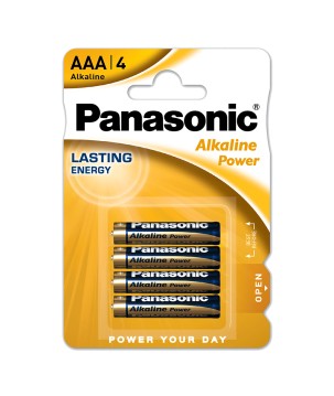 PANASONIC - LR03PB-NE. Pile alcalina in formato cilindrica / AAA (LR03). 1,5Vdc