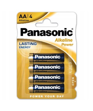 PANASONIC -  LR6PB-NE. Pilha  alcalina  em formato cilíndrica / AA (LR06). 1,5Vdc