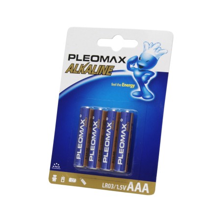 PLEOMAX BY SAMSUNG -  LRS03B. Pilha  alcalina  em formato cilíndrica / AAA (LR03). 1,5Vdc