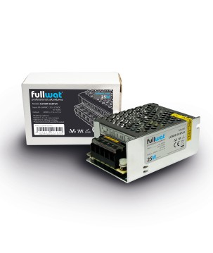 FULLWAT - LUXOR-025P24.  Fonte de alimentação industrial de  25W. 90 ~ 264 Vac  - 24Vdc  / 1,1A