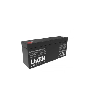 LIVEN - LV3.2-6. Batterie rechargeable au Plomb-acide technologie AGM-VRLA. Série  LV. 6Vdc / 3,2Ah