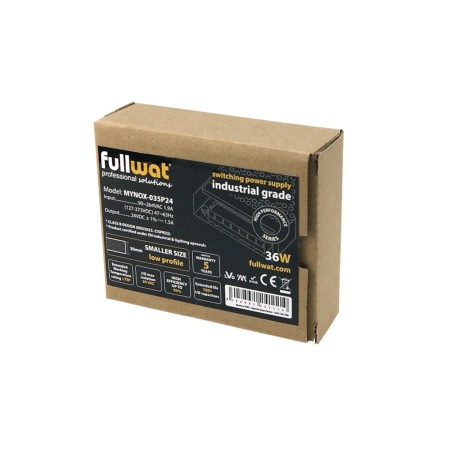 FULLWAT - MYNOX-035P12. Source d'alimentation commuté de 36W. 90 ~ 264 Vac - 12Vdc / 3A