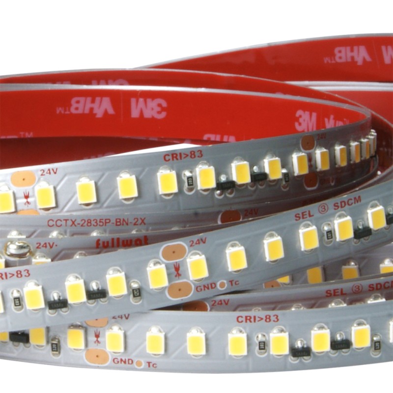 FULLWAT - CCTX-2835P-BN-2X/25. Professional LED strip. 4000K  - Natural white - 24Vdc - 4010 Lm/m - IP20