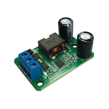 FULLWAT - DCDC-RED25-5A. Module abaisseur DC/DC  de 25W. Entrée: 9 ~ 35Vdc. Sortie: 5Vdc / 0 ~ 4,5A