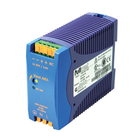 FULLWAT - DRAN30-12.  Fuente de alimentación conmutada de 30W. 85 ~ 264  Vac - 12Vdc / 2,5A