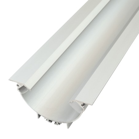 FULLWAT - ECOXM-SPOT2E-2D. Aluminum profile  for recessed mounting. Anodized. curved with bi-directional lighting shape. 2000mm