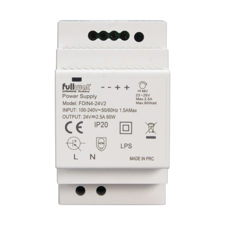 FULLWAT - FDIN4-12V2.  Fuente de alimentación conmutada de 54W. 100 ~ 240 Vac - 12Vdc / 4,5A