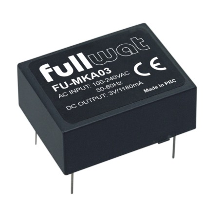 FULLWAT - FU-MKA03.  Fuente de alimentación conmutada de 4W. 100 ~ 240 Vac - 3,3Vdc / 1,18A